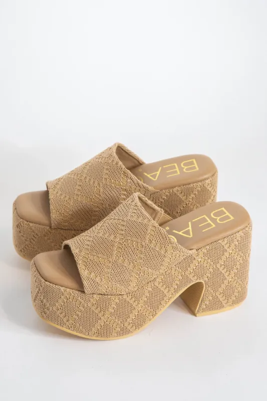 Como Textured Platform Sandal, Camel | Beach by Matisse made by North & Main Clothing Company