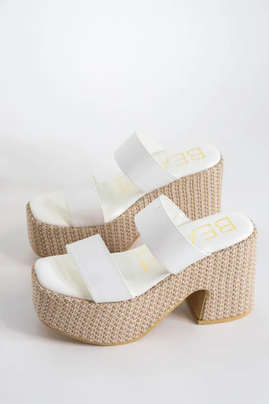 West Haven Platform Sandal, White | Beach by Matisse sold by North & Main Clothing Company