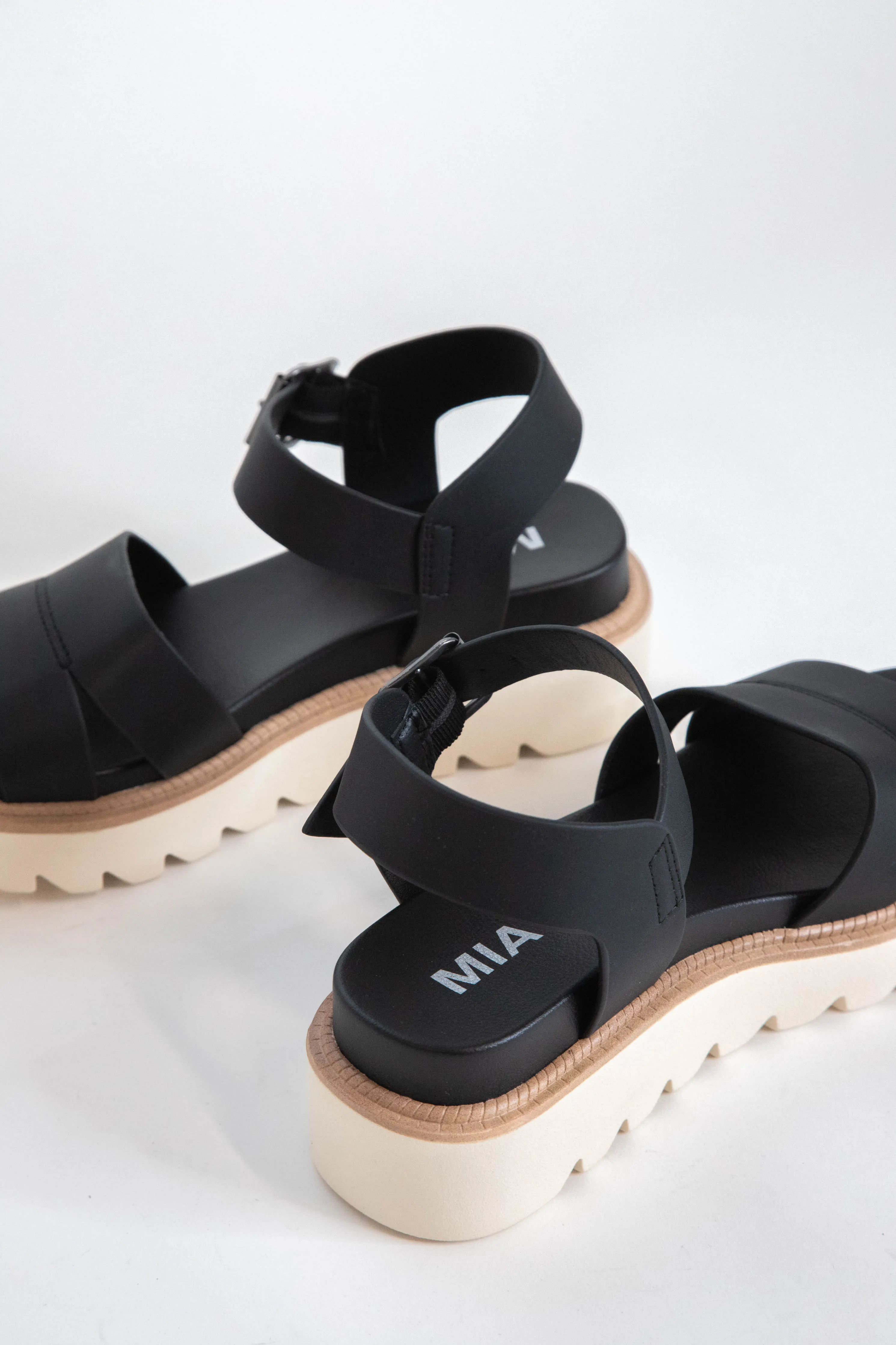 Jovie Flatform Sandal, Black sold by North & Main Clothing Company product image thumbnail 2