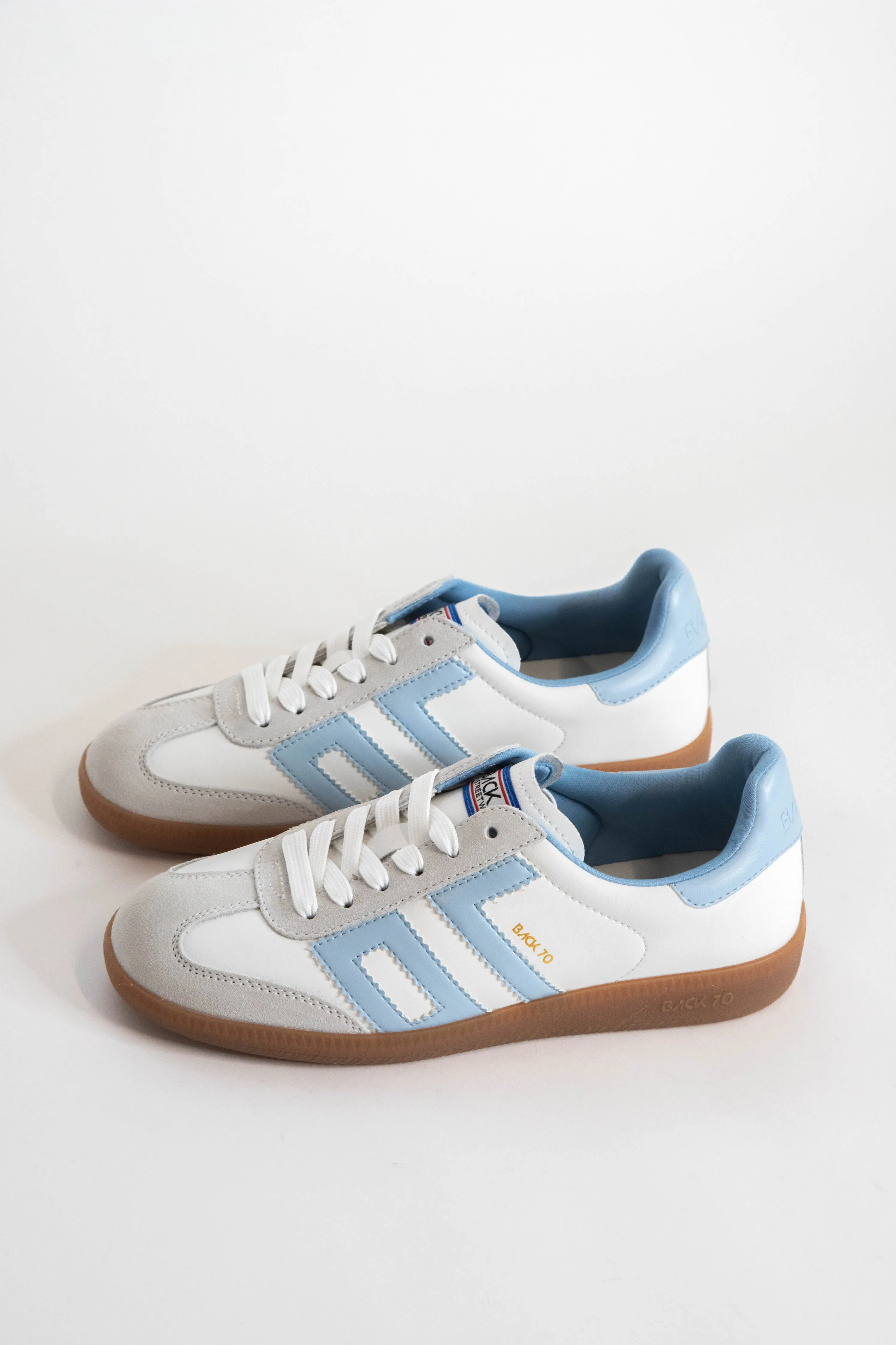 Cloud Vintage Style Sneaker, Light Blue | Back 70 sold by North & Main Clothing Company