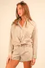 Allison Striped Boxer Shorts, Taupe sold by North & Main Clothing Company