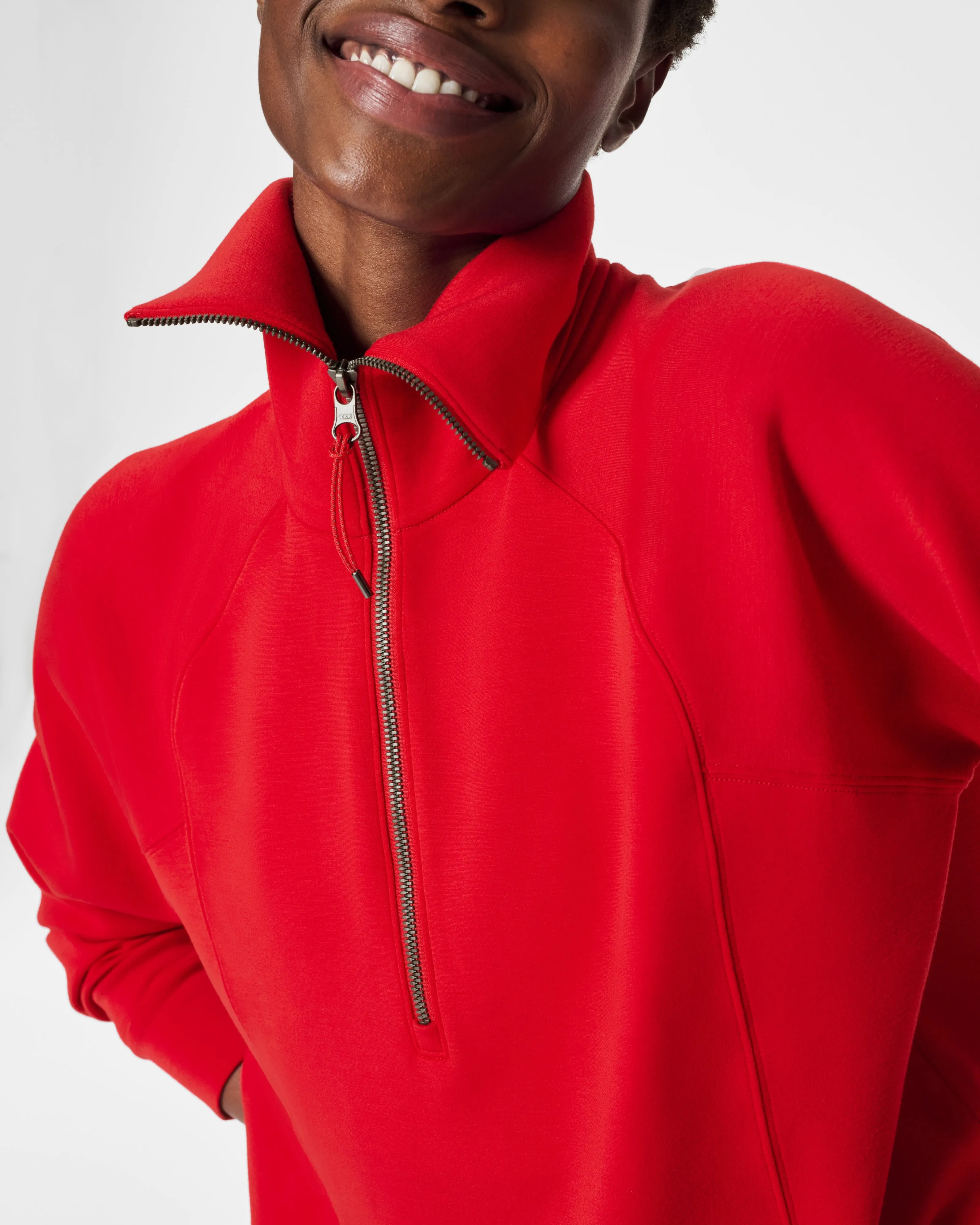 Airessentials Half Zip Sweatshirt, Red | SPANX sold by North & Main Clothing Company product image thumbnail 4