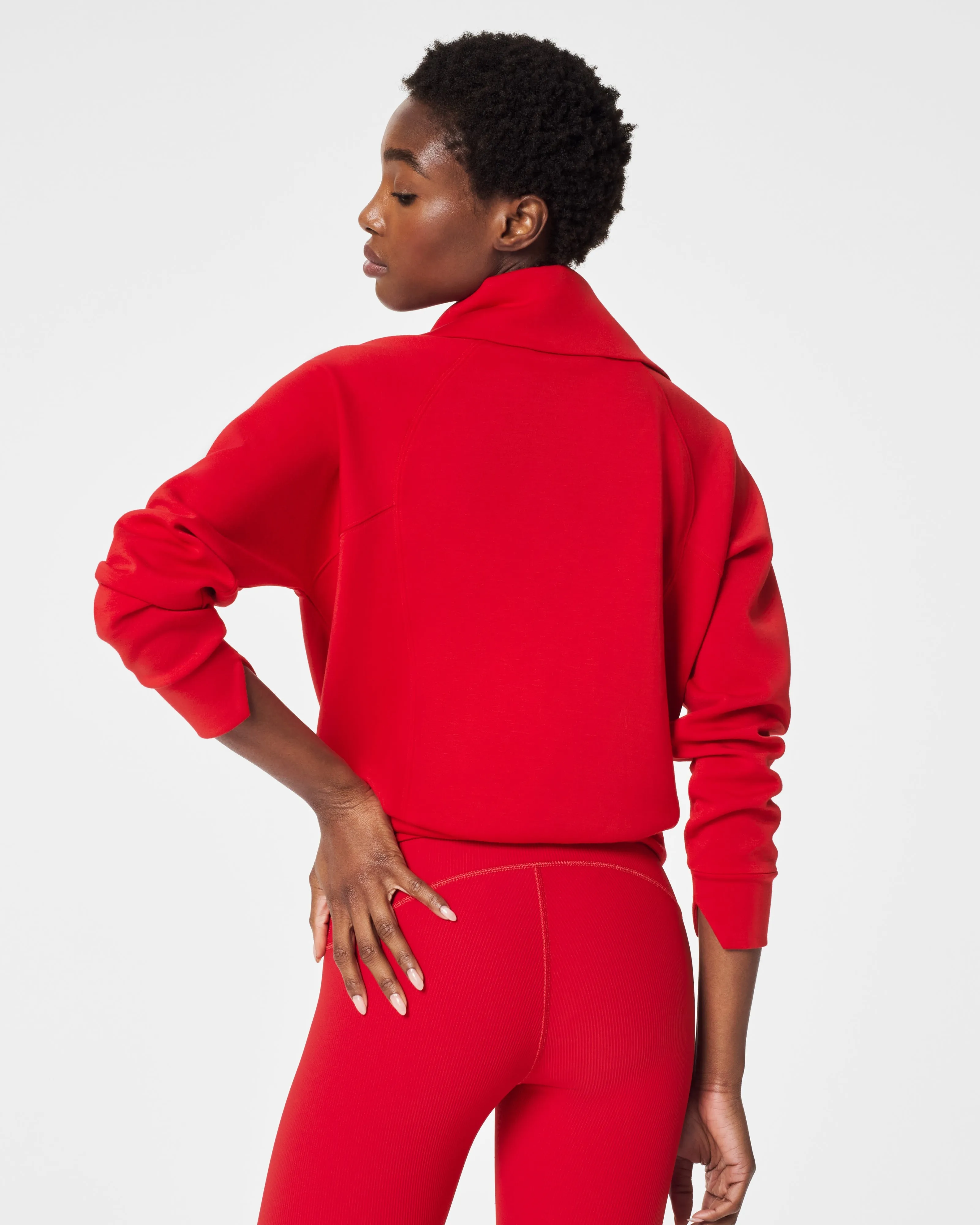 Airessentials Half Zip Sweatshirt, Red | SPANX sold by North & Main Clothing Company product image thumbnail 5