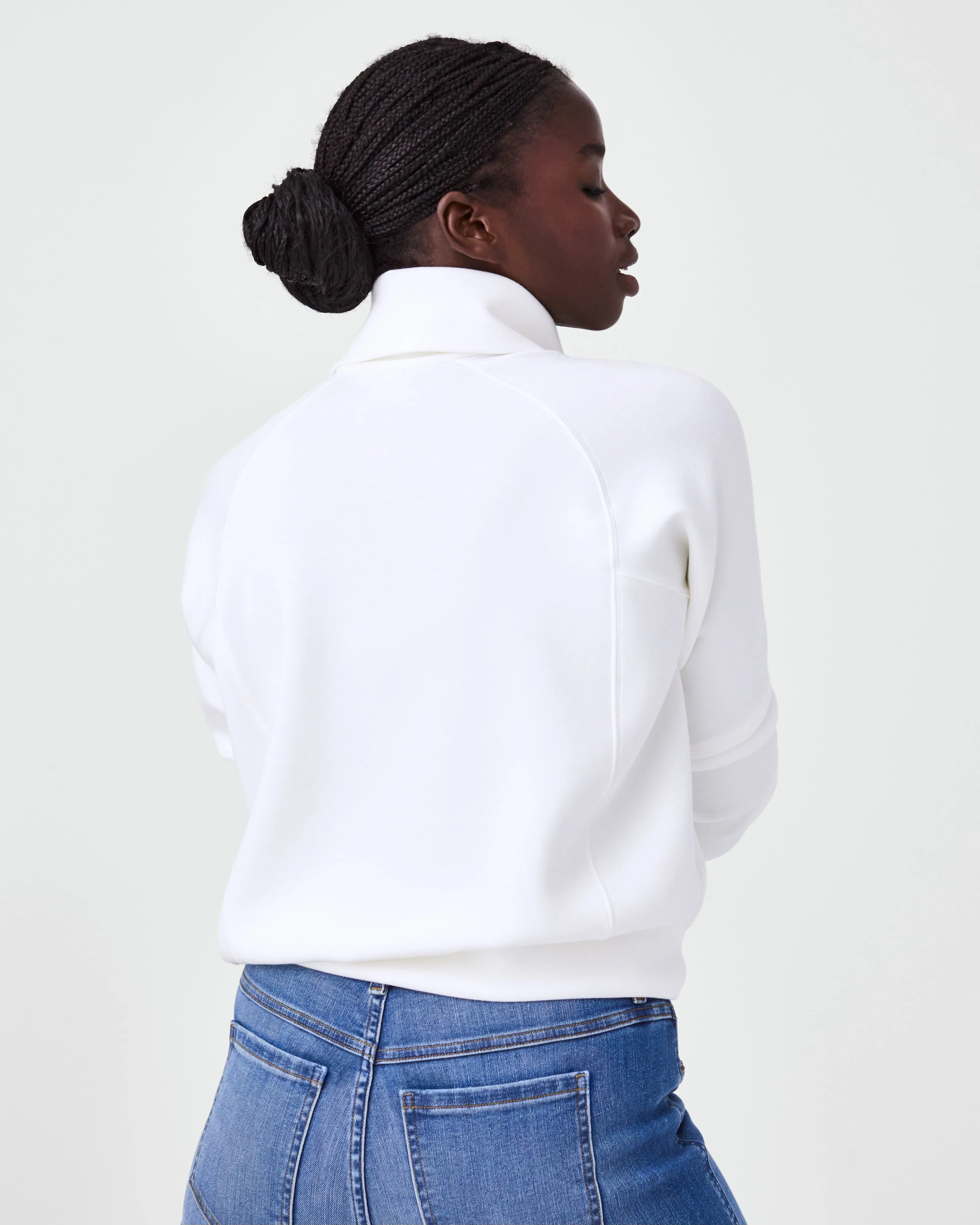 Airessentials Half Zip Sweatshirt, Powder | SPANX sold by North & Main Clothing Company product image thumbnail 5