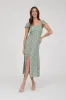 Faith Floral Midi Dress, Green sold by North & Main Clothing Company