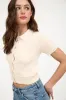 Lulu Textured Knit Cardigan, Natural sold by North & Main Clothing Company