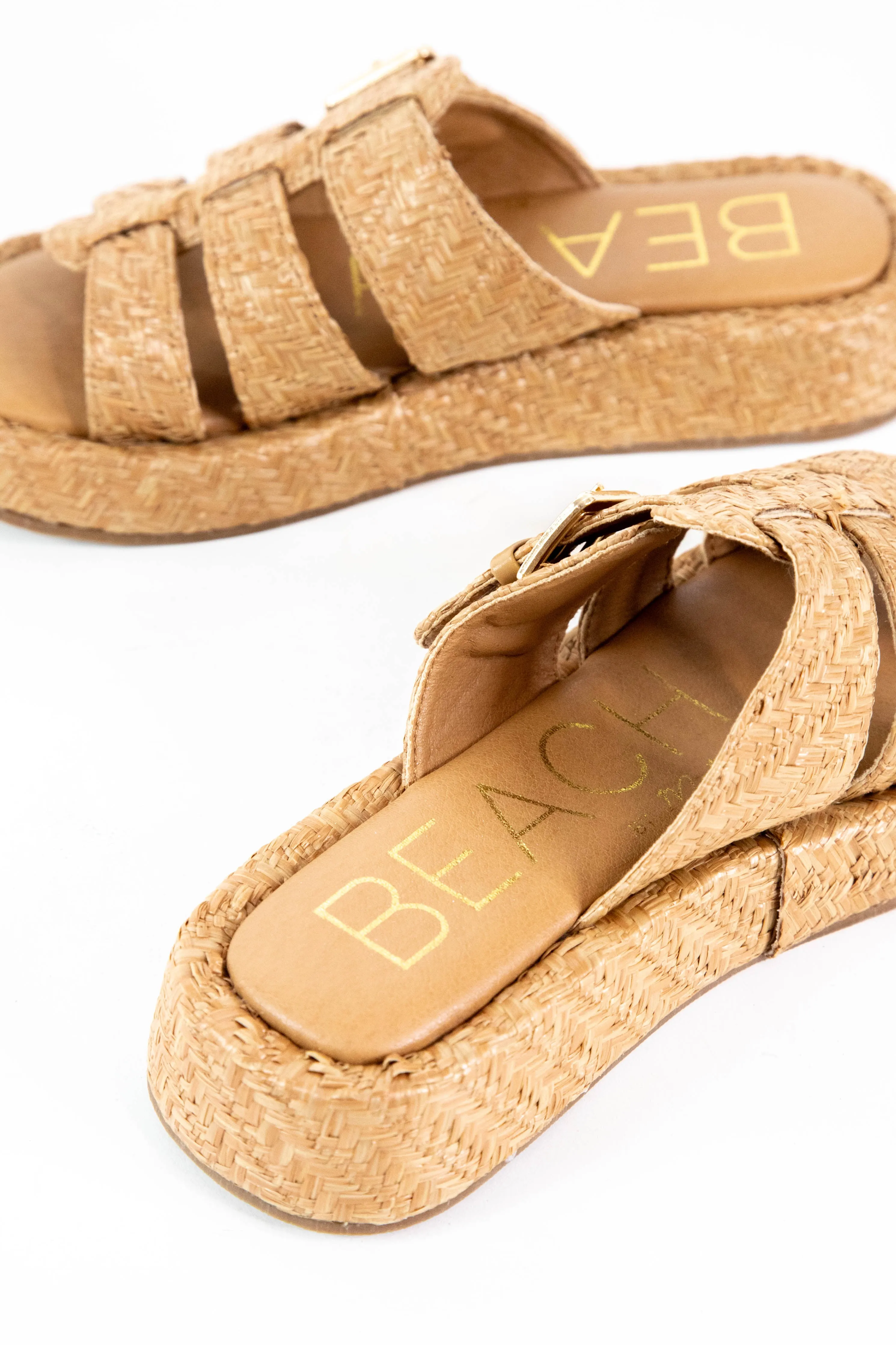 Ciao Raffia Fisherman Sandal, Cognac | Beach by Matisse sold by North & Main Clothing Company product image thumbnail 2