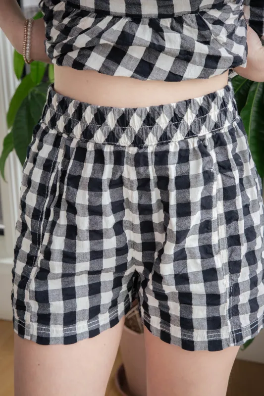 Get Free Seersucker Short, Black Combo | Free People sold by North & Main Clothing Company