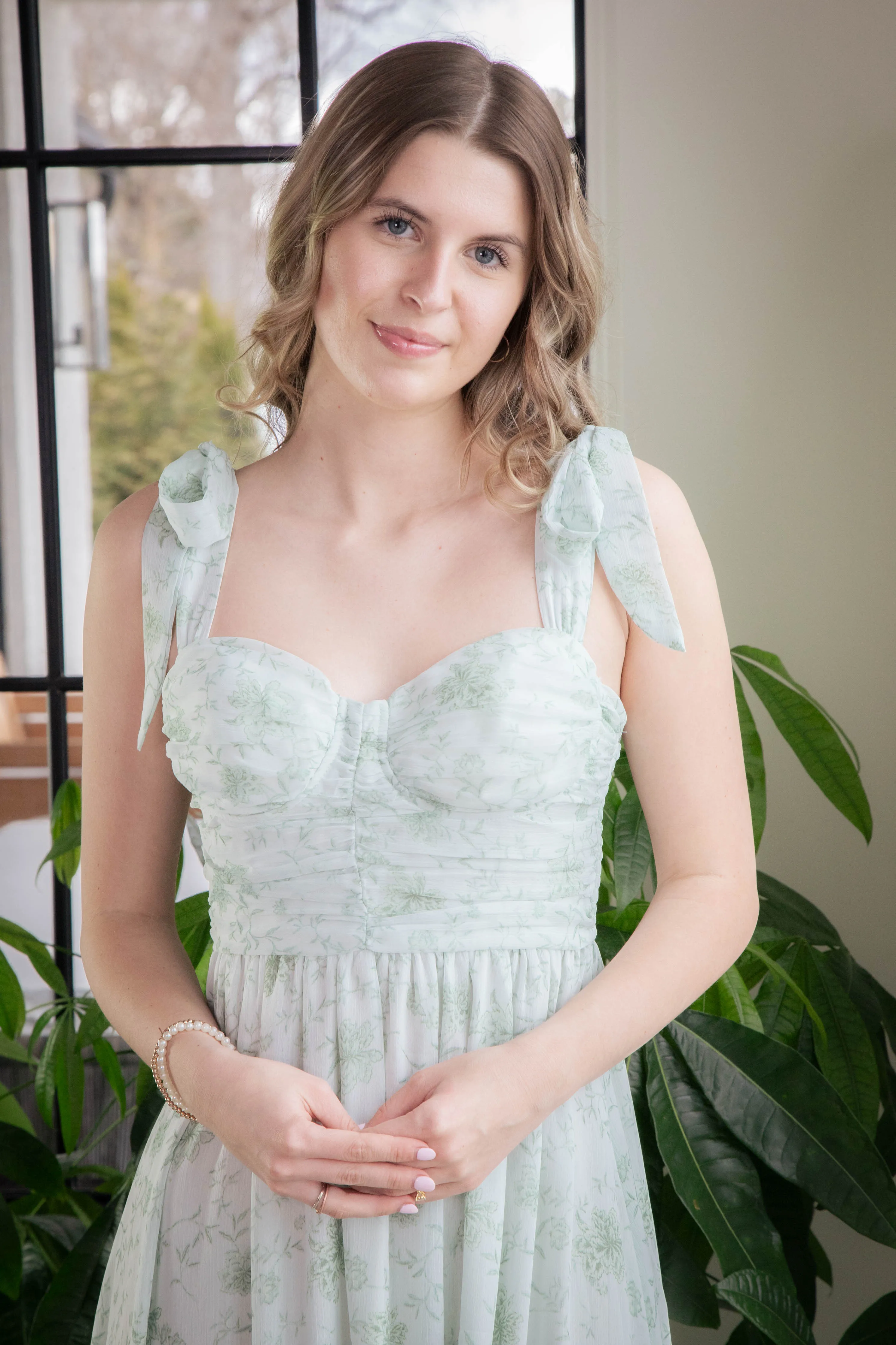 Aurora Floral Sweetheart Midi Dress, Sage Multi sold by North & Main Clothing Company product image thumbnail 4