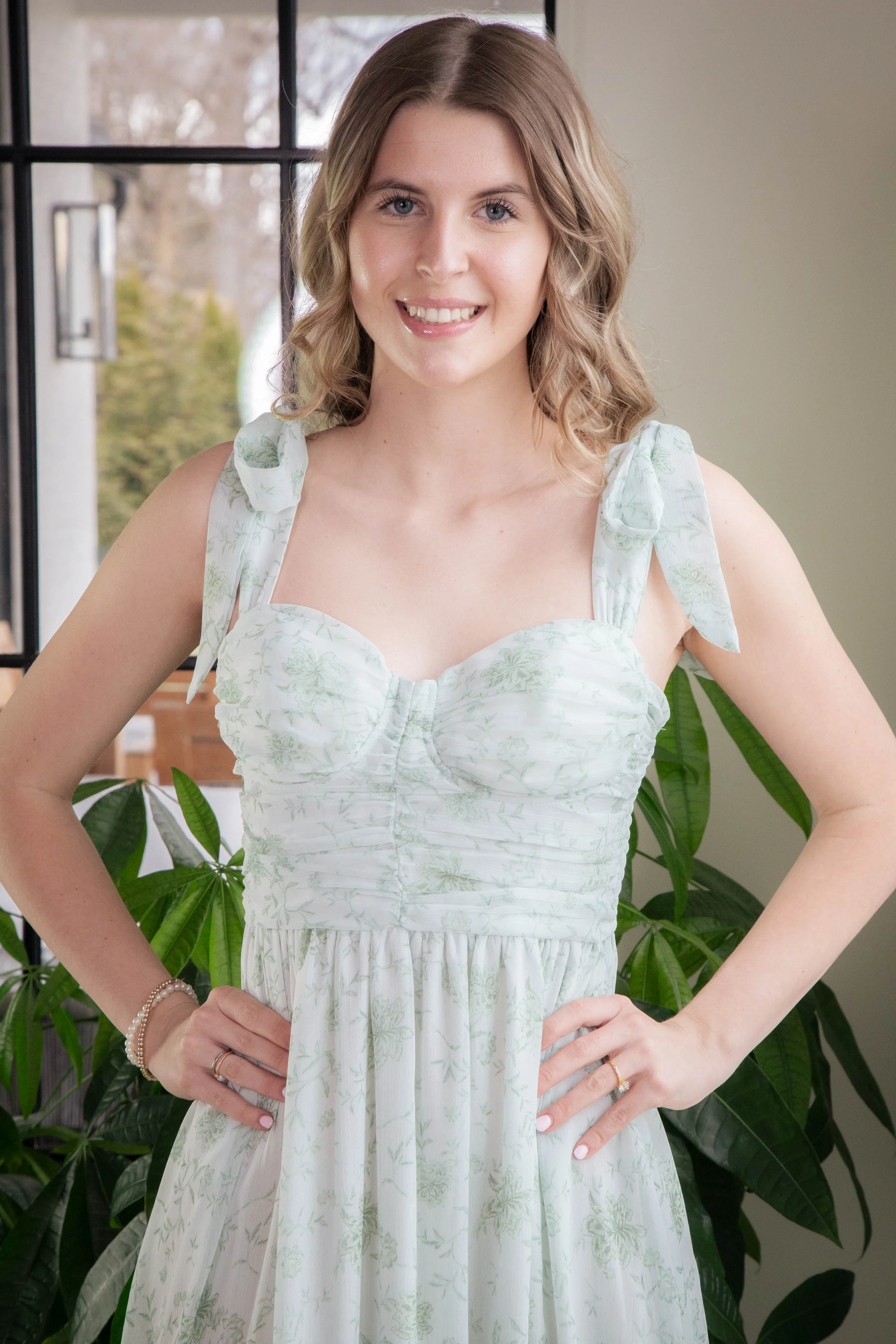 Aurora Floral Sweetheart Midi Dress, Sage Multi sold by North & Main Clothing Company product image thumbnail 2