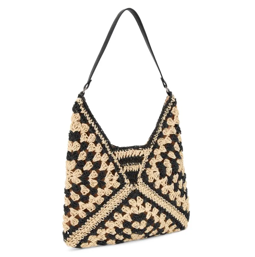 Ariel Raffia Hobo Bag, Black Multi | Beach by Matisse sold by North & Main Clothing Company product image thumbnail 2