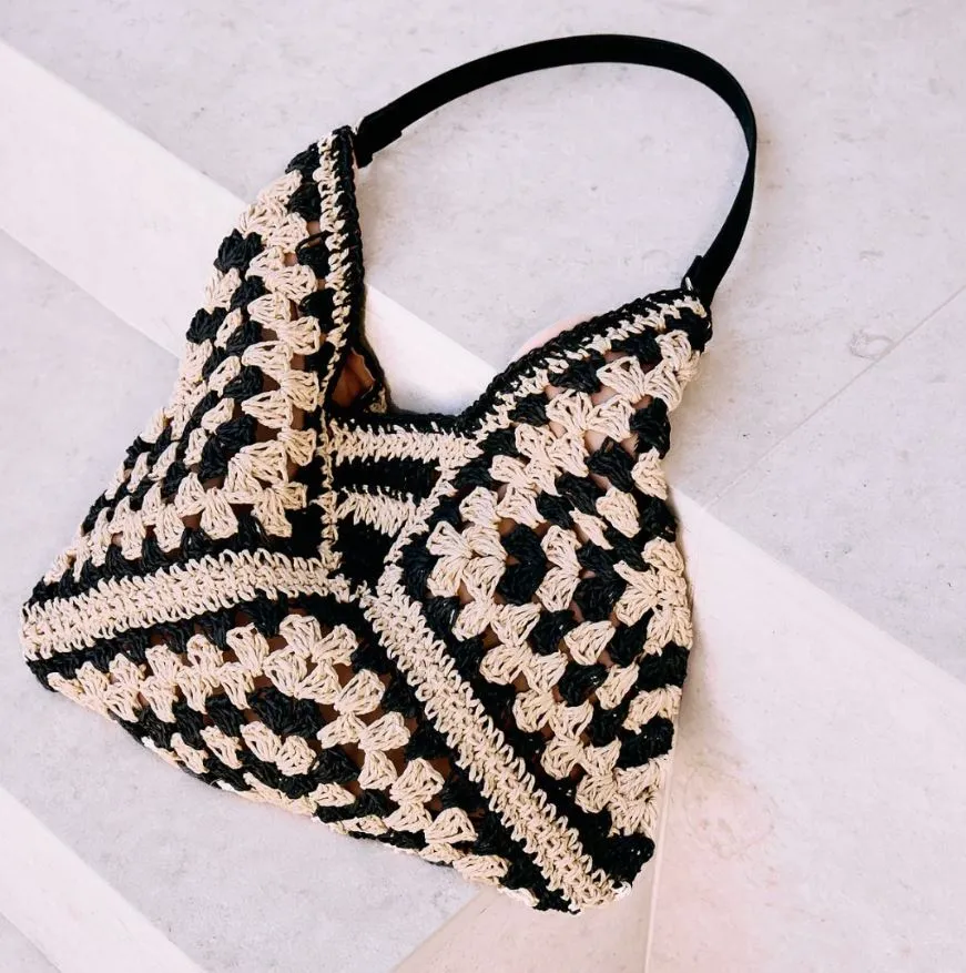 Ariel Raffia Hobo Bag, Black Multi | Beach by Matisse sold by North & Main Clothing Company product image thumbnail 4