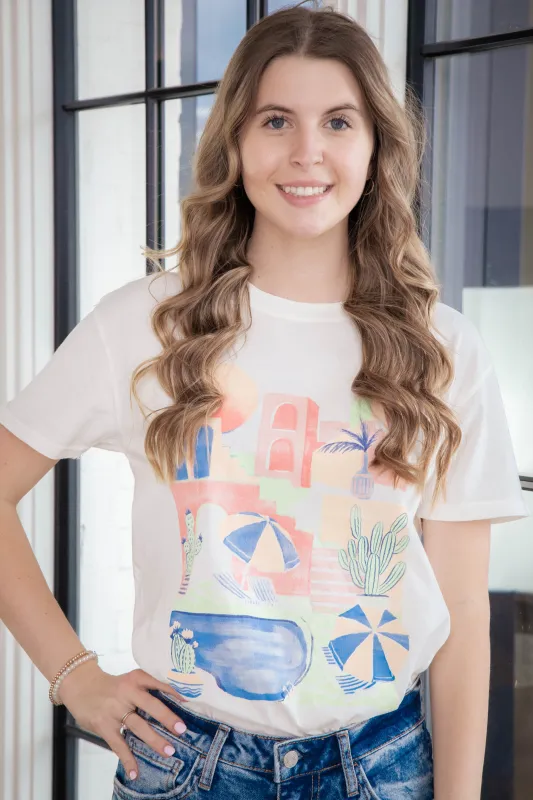 Fun & Sun Boyfriend Tee, Sea Salt | Z Supply sold by North & Main Clothing Company