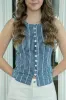 Tilly Printed Vest, Cherry | Free People sold by North & Main Clothing Company