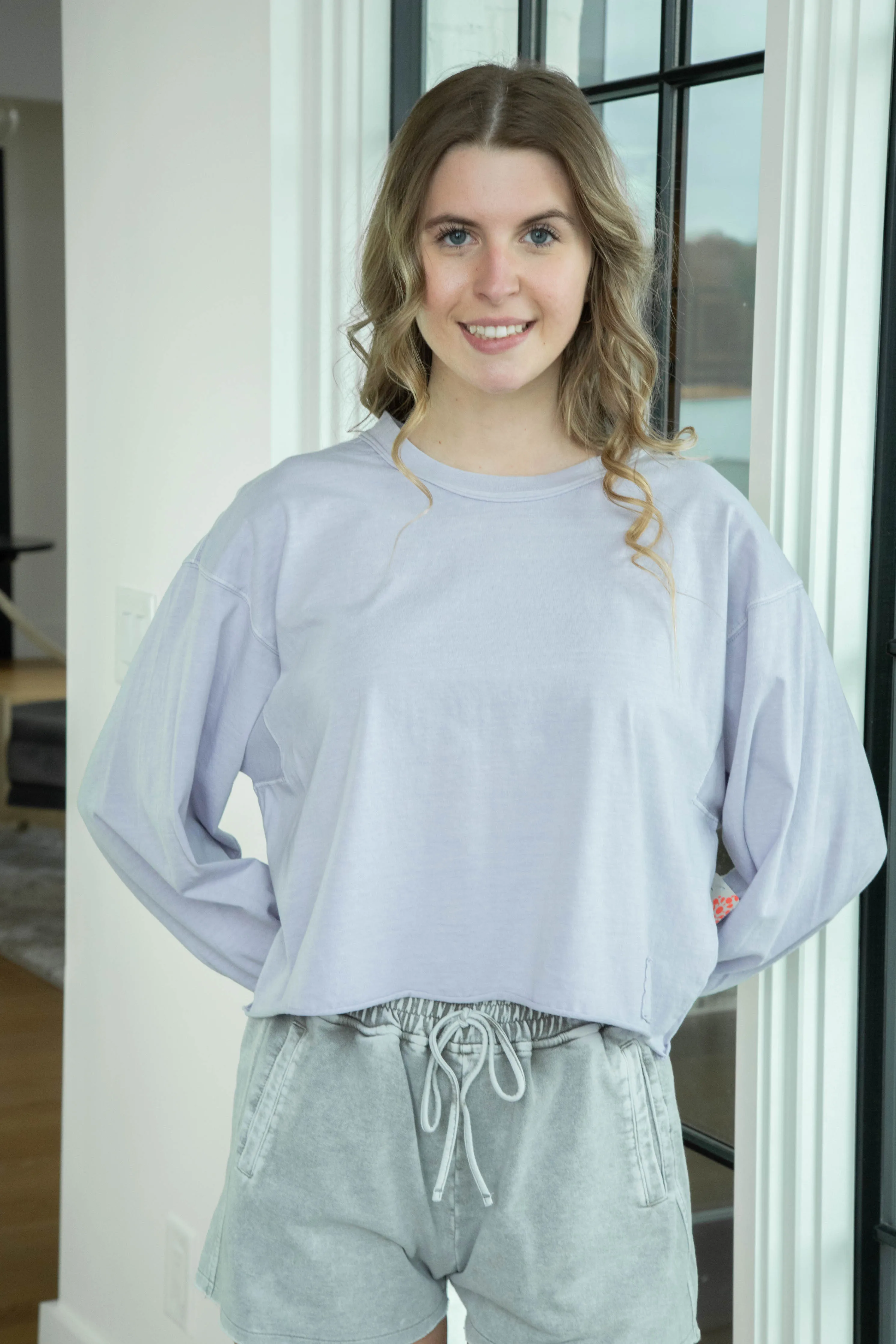 Inspire Layer ISS Tee, Lavender Glaze | Free People sold by North & Main Clothing Company product image thumbnail 5