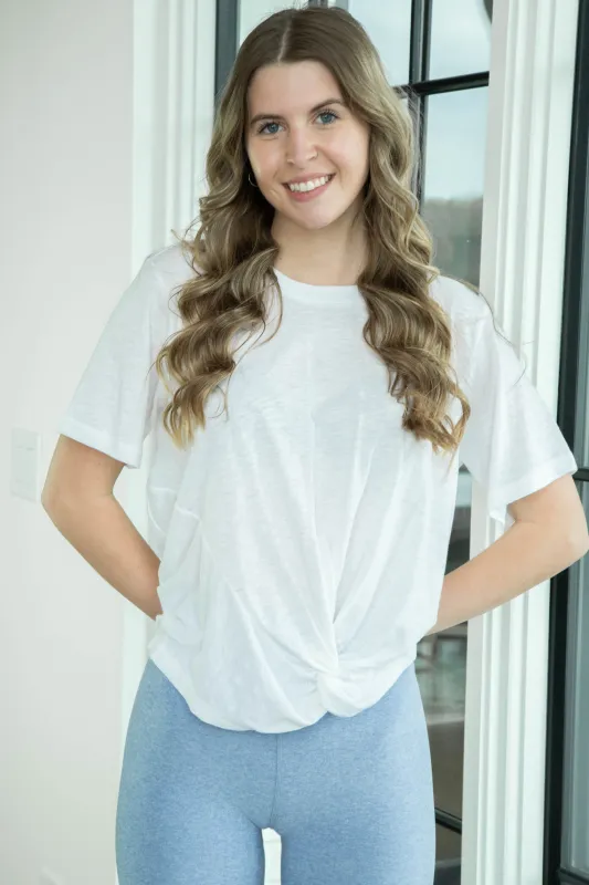 Twisted Up Top, White | Z Supply sold by North & Main Clothing Company