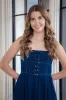 Eliana Lace Up Midi Dress, Denim sold by North & Main Clothing Company