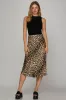 Alina Satin Leopard Print Skirt, Mocha sold by North & Main Clothing Company