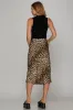 Alina Satin Leopard Print Skirt, Mocha sold by North & Main Clothing Company