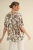Ariella Printed Dolman Sleeve Top, Black sold by North & Main Clothing Company