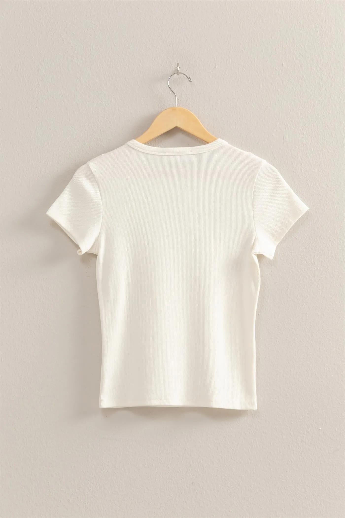 Emerson Rib Knit Tee, Off White sold by North & Main Clothing Company product image thumbnail 3
