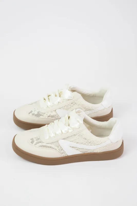 Voyage Classic Low Top Sneaker, Ivory Lace | DV by Dolce Vita sold by North & Main Clothing Company