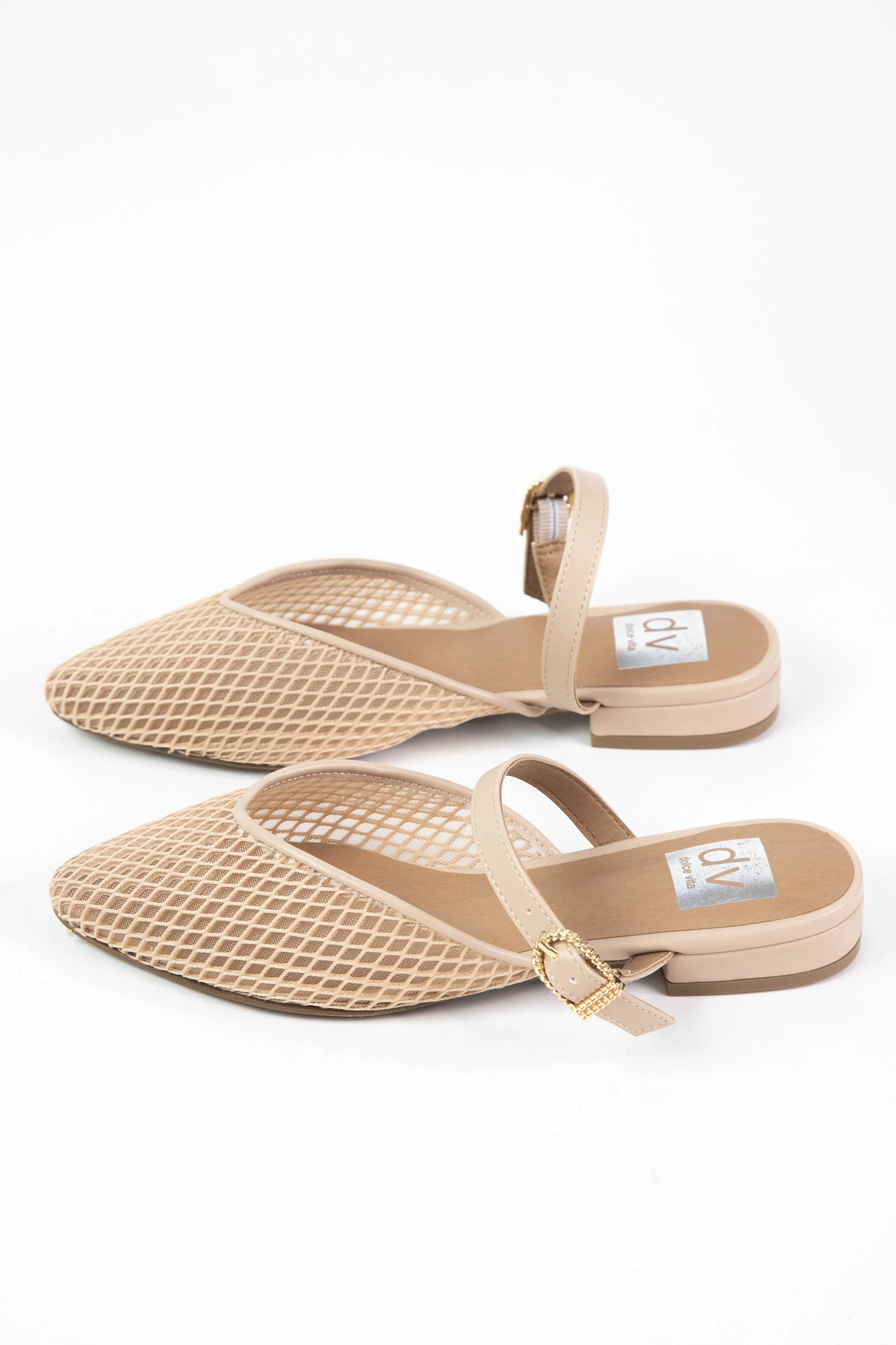 Domain Pointed Toe Flat, Nude Mesh | DV by Dolce Vita sold by North & Main Clothing Company