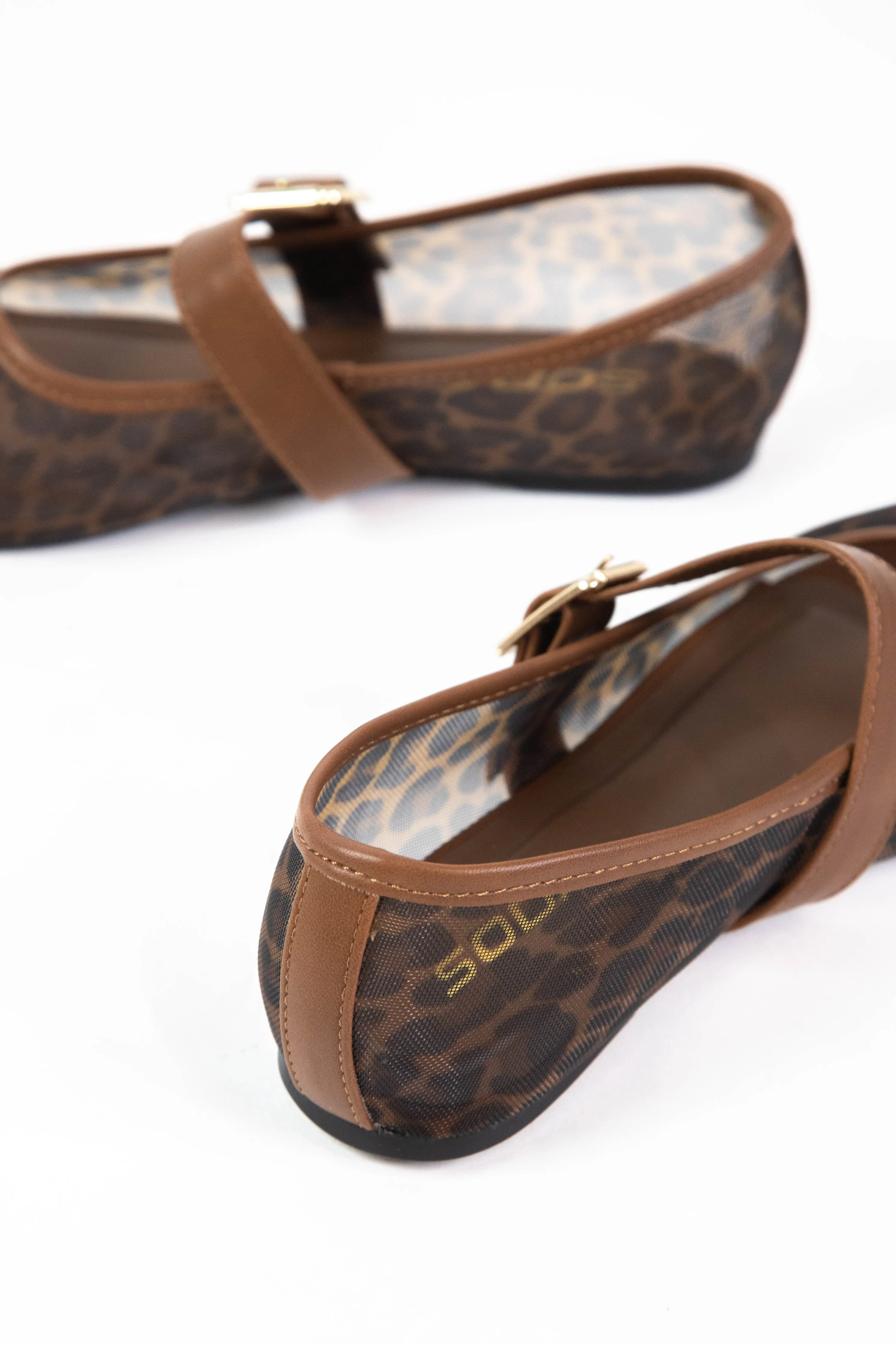 Jumbo Mesh Mary Jane Flat, Leopard sold by North & Main Clothing Company product image thumbnail 2