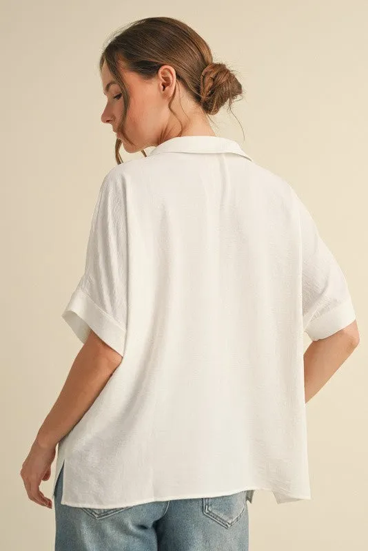 Myla Short Dolman Sleeve Top, Off White sold by North & Main Clothing Company product image thumbnail 2