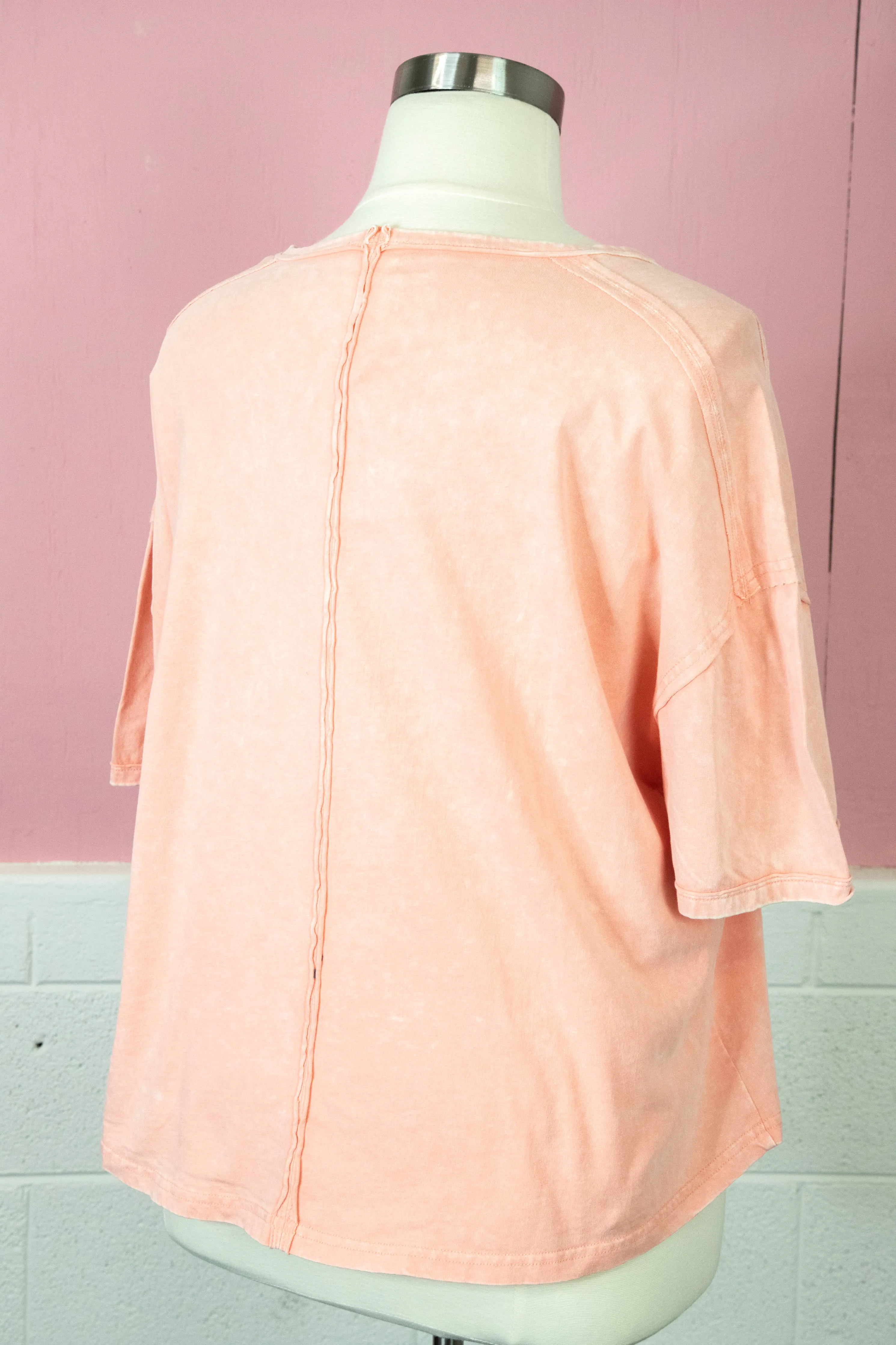 Ontario Oversized Tee, Peach | Extended Sizes sold by North & Main Clothing Company product image thumbnail 3