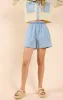 Energize Elastic Waist Shorts, Chambray | Sadie & Sage sold by North & Main Clothing Company