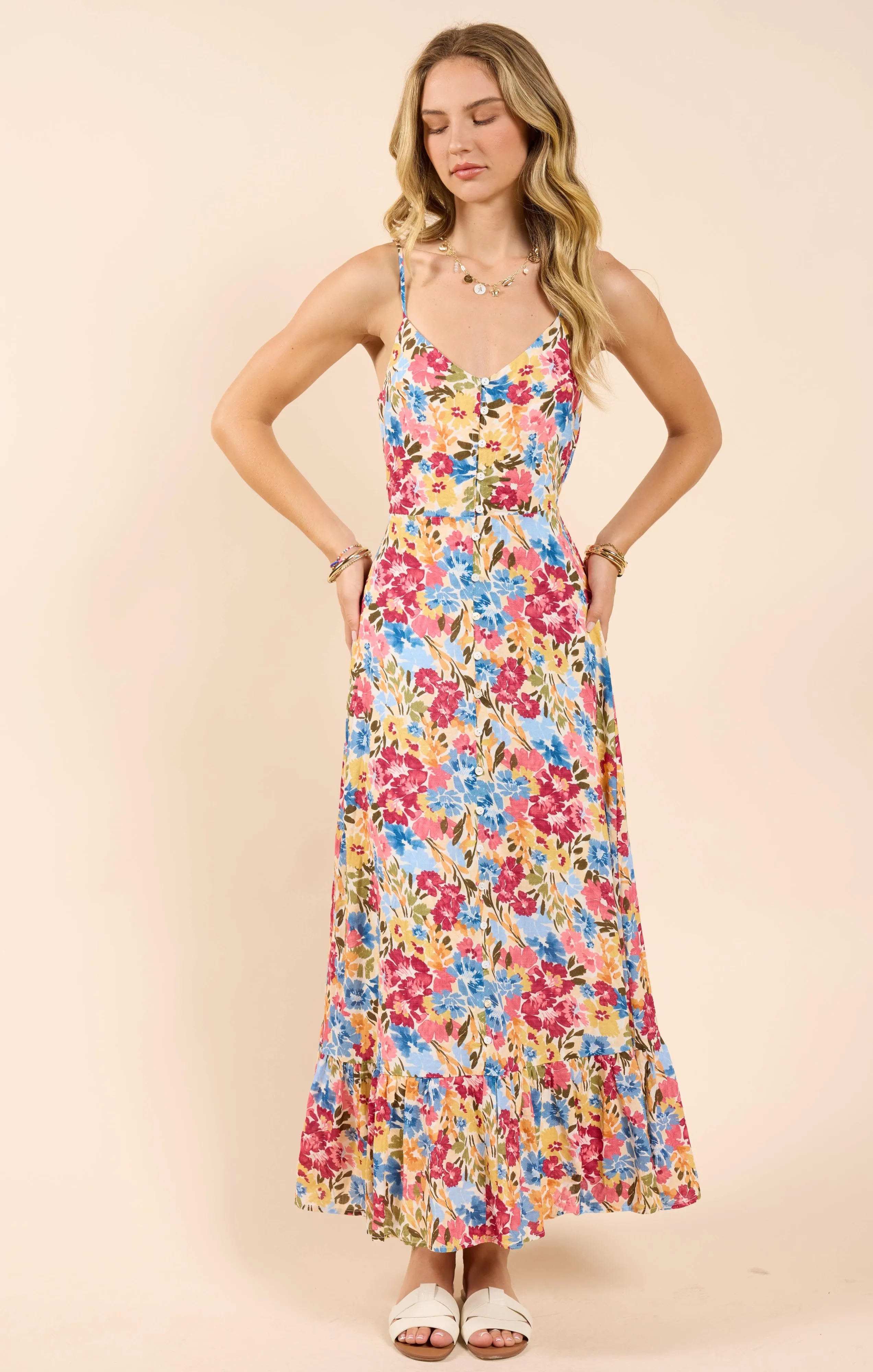 Nature's Palette Maxi Dress, Multi | Sadie & Sage sold by North & Main Clothing Company product image thumbnail 5