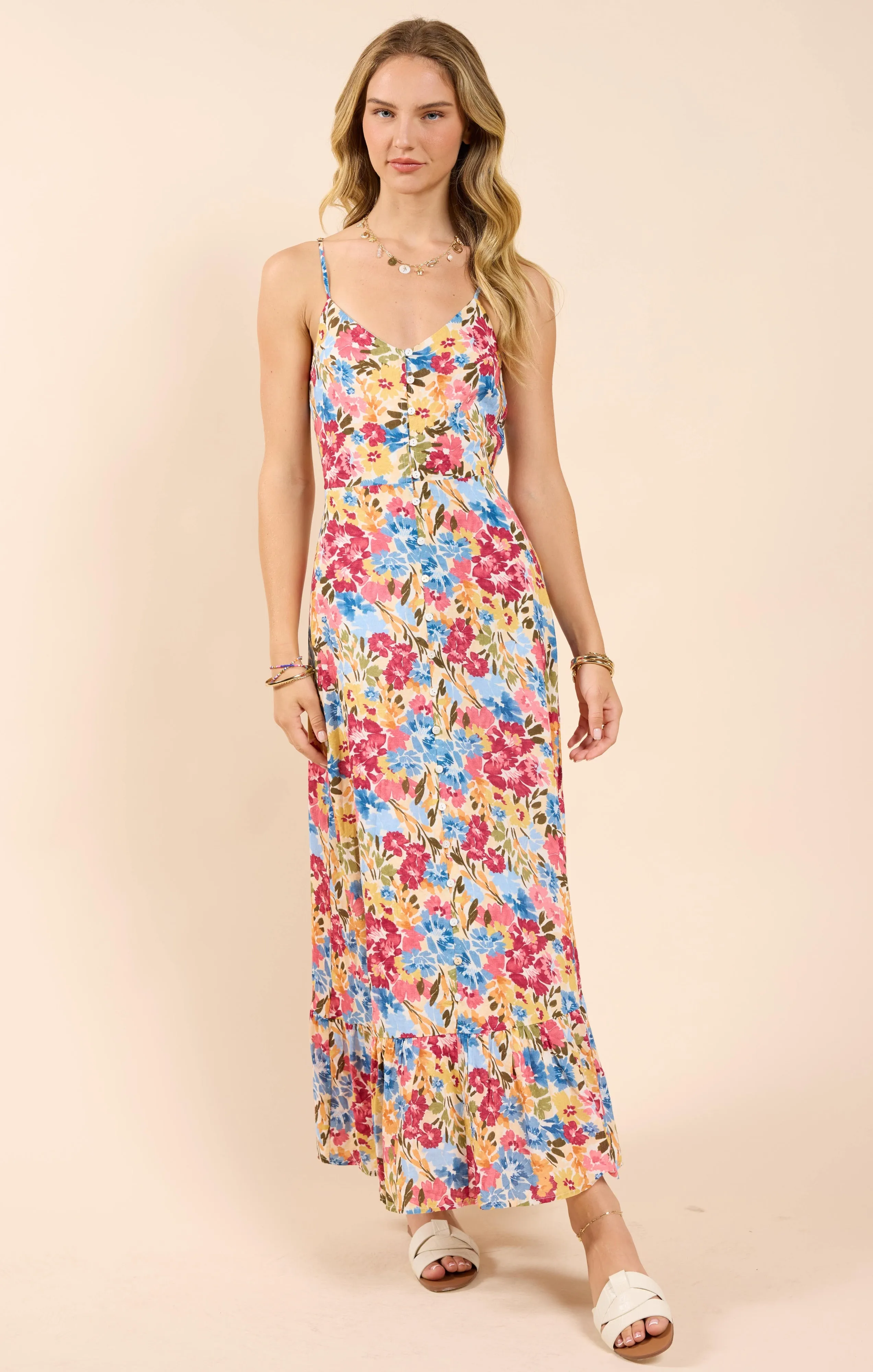 Nature's Palette Maxi Dress, Multi | Sadie & Sage sold by North & Main Clothing Company product image thumbnail 4