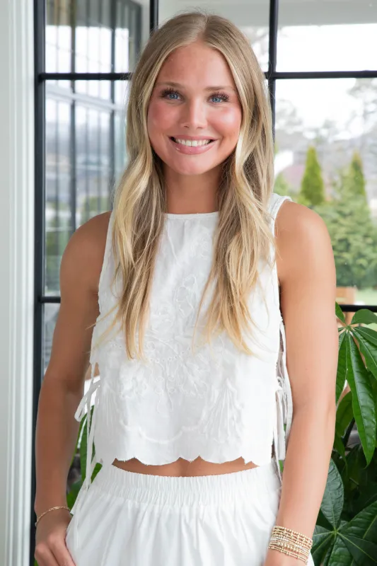 Faded Gardens Tank, White | Free People sold by North & Main Clothing Company