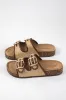 Champion Double Buckle Sandal, Tan Woven sold by North & Main Clothing Company