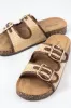 Champion Double Buckle Sandal, Tan Woven sold by North & Main Clothing Company