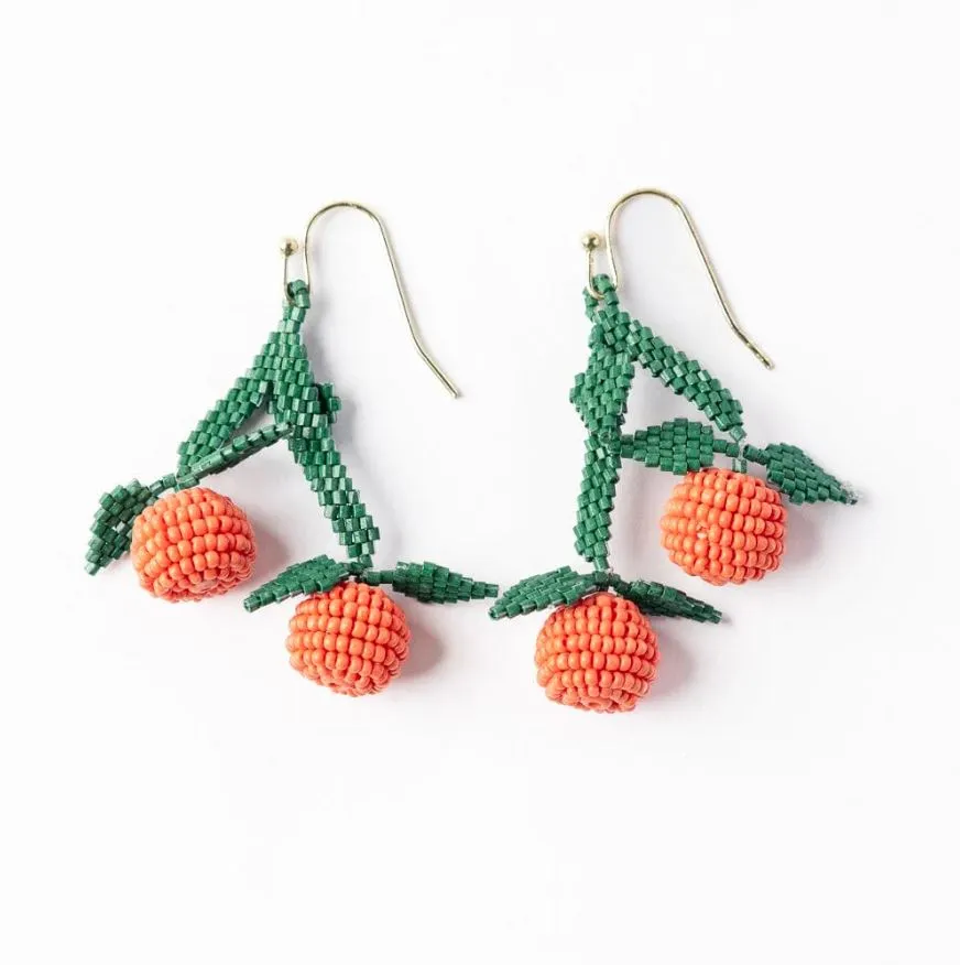 Lottie Clementine Cluster Dangle Luxe Earring, Orange | Ink + Alloy sold by North & Main Clothing Company