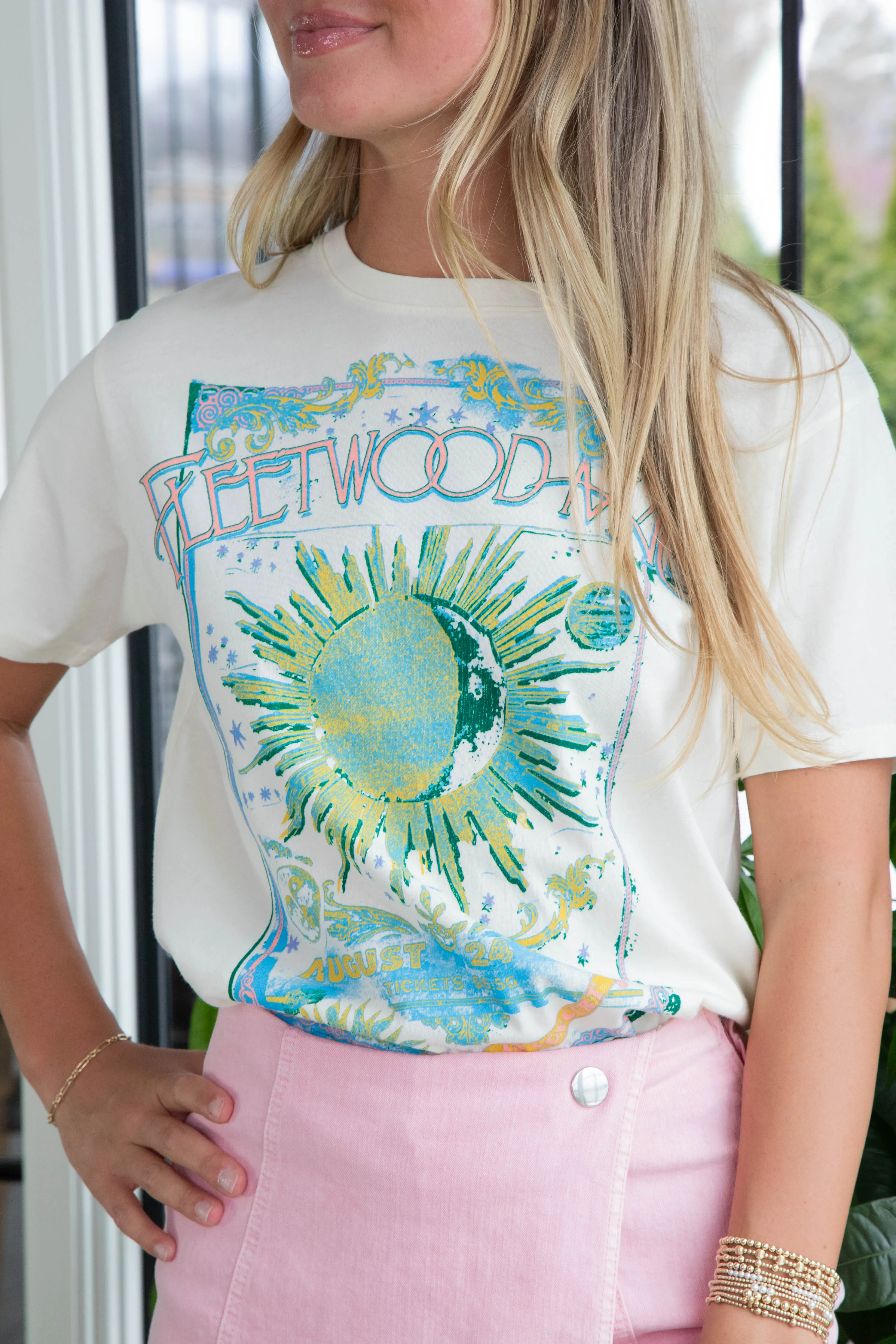 Fleetwood Mac Dreams Boyfriend Tee, Stone Vintage | Daydreamer sold by North & Main Clothing Company product image thumbnail 4