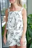 Elena Doodle Print Shorts, Natural sold by North & Main Clothing Company