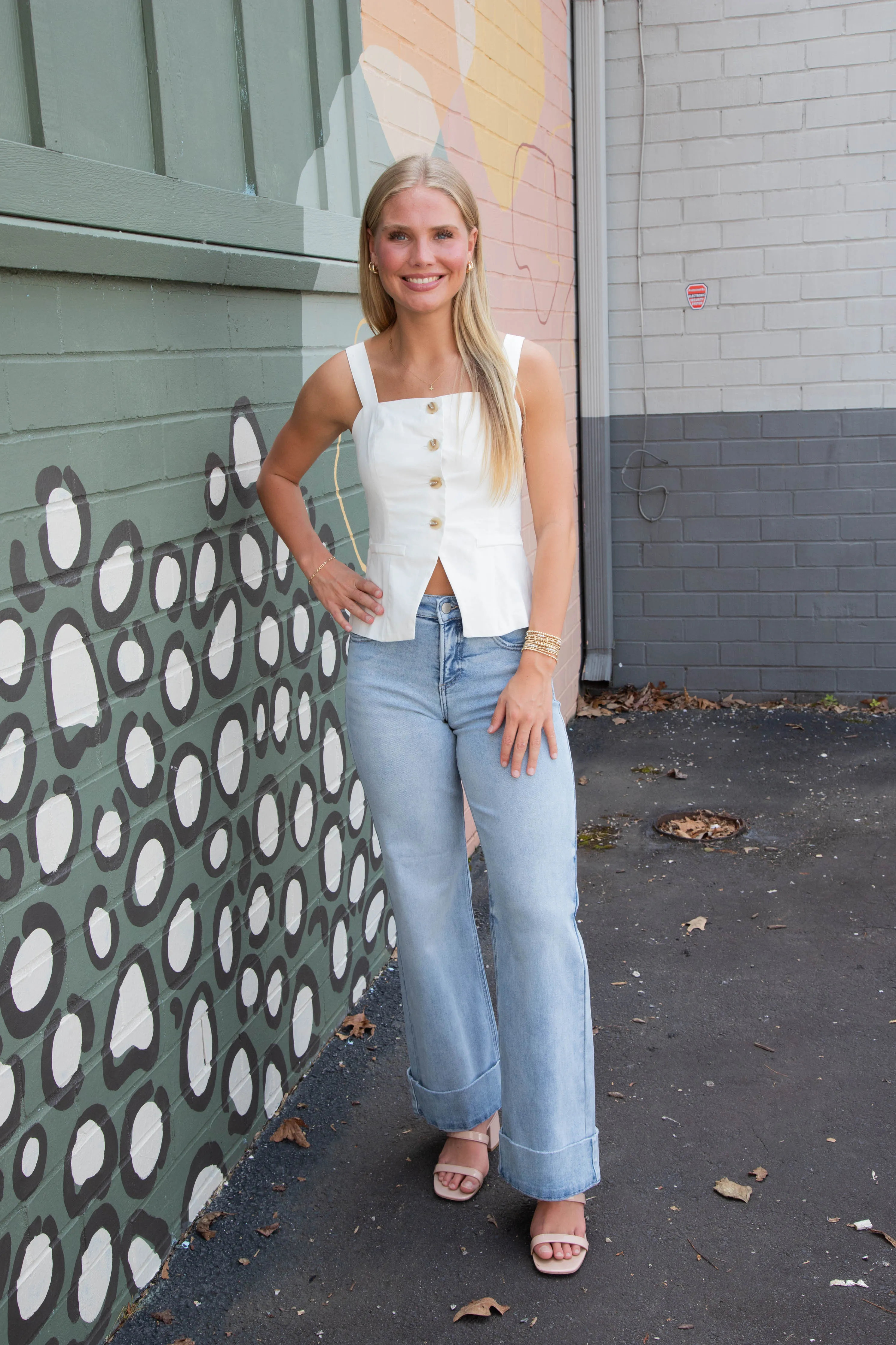 Celeste High Rise Cuffed Jeans, Light sold by North & Main Clothing Company product image thumbnail 5