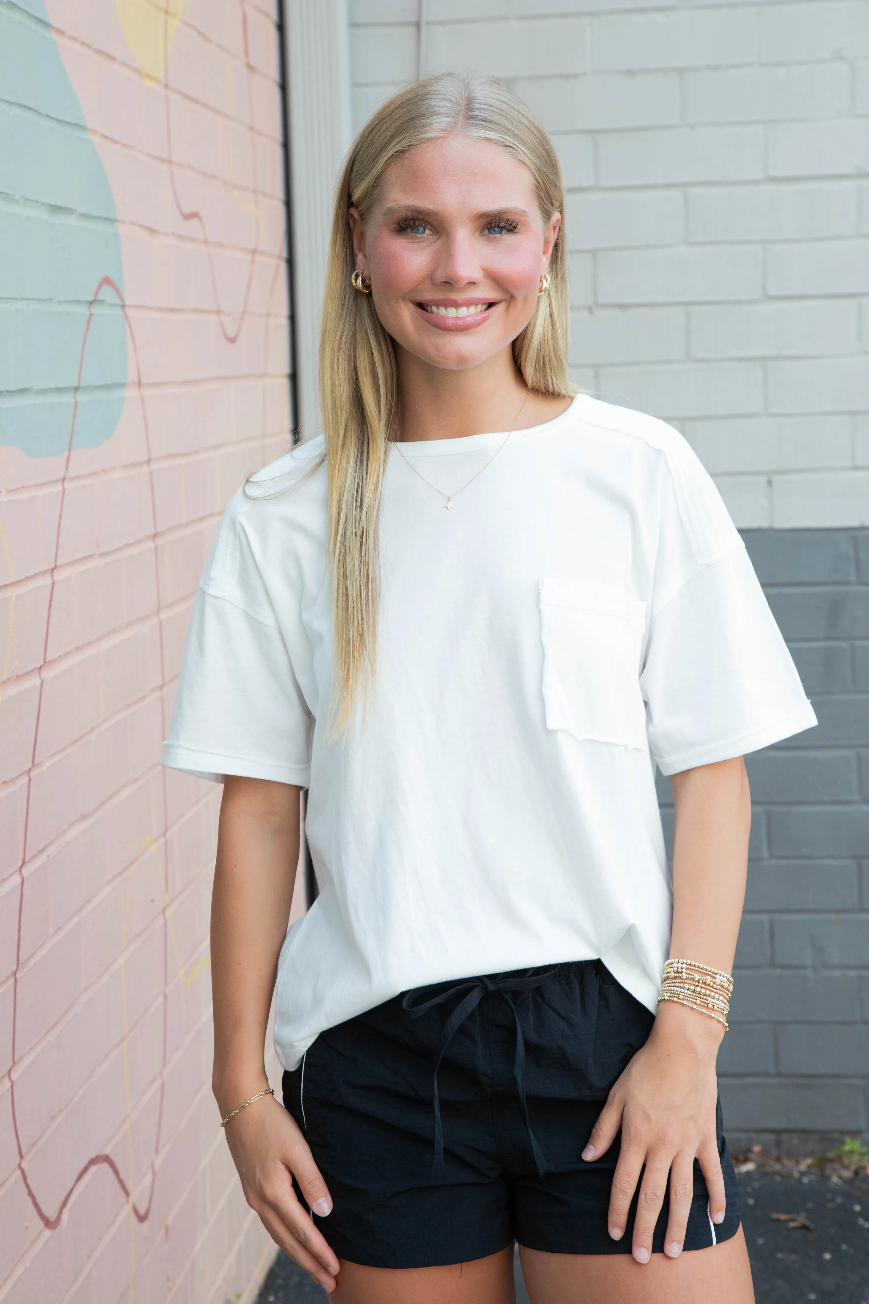 Ryleigh High Rise Windbreaker Shorts, Black sold by North & Main Clothing Company product image thumbnail 3