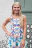 Leila Floral Garden Print Midi Dress, Blue Mix sold by North & Main Clothing Company