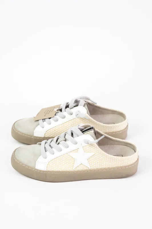 Polka Open Back Star Sneaker, Bone Woven | ShuShop made by North & Main Clothing Company