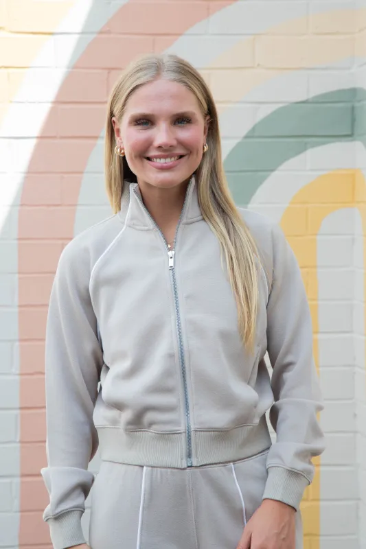 Airplique Track Jacket, Ashwood | SPANX made by SPANX