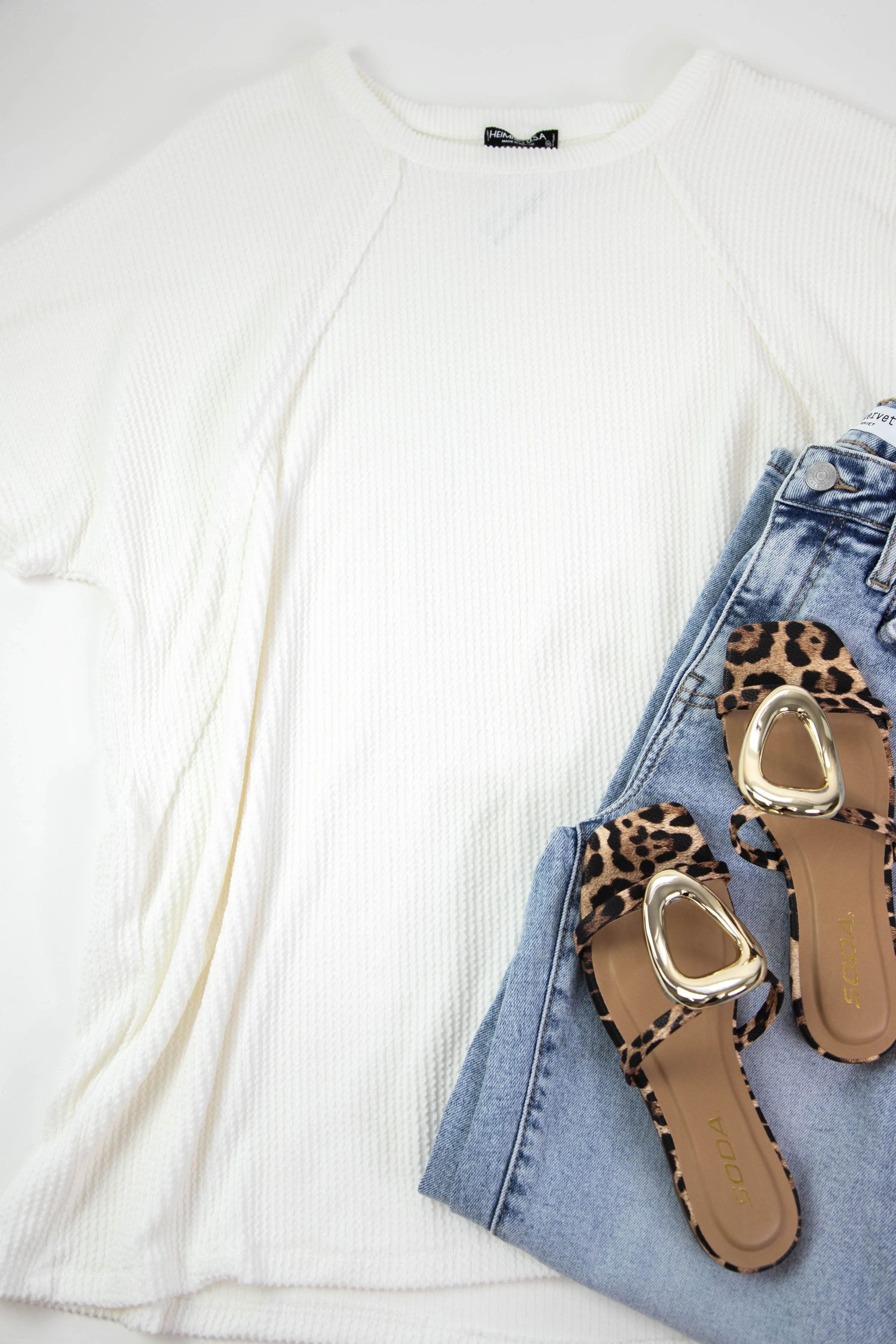 Lila Dolman Sleeve Ribbed Top, Ivory | Plus Size sold by North & Main Clothing Company