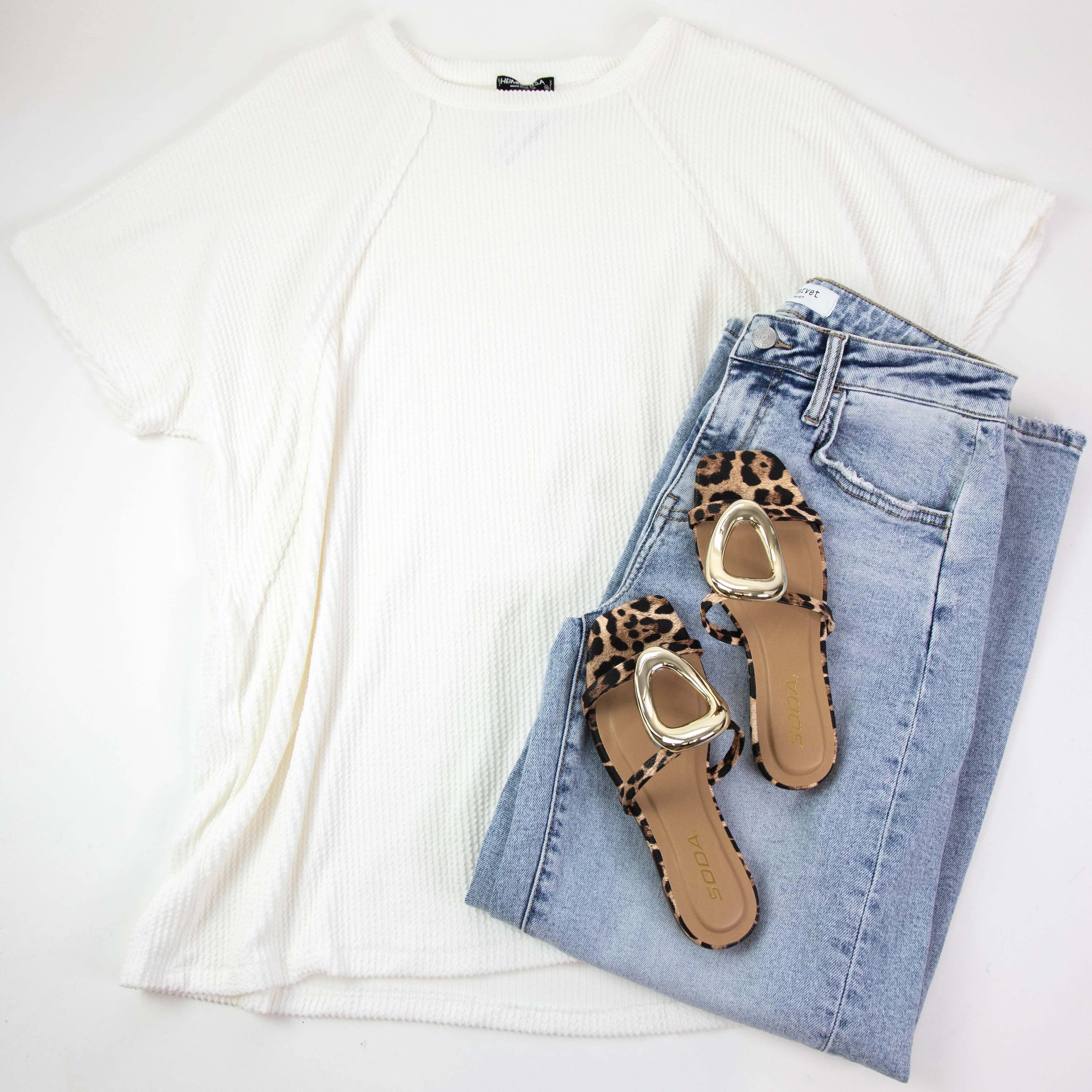 Lila Dolman Sleeve Ribbed Top, Ivory | Plus Size sold by North & Main Clothing Company product image thumbnail 3