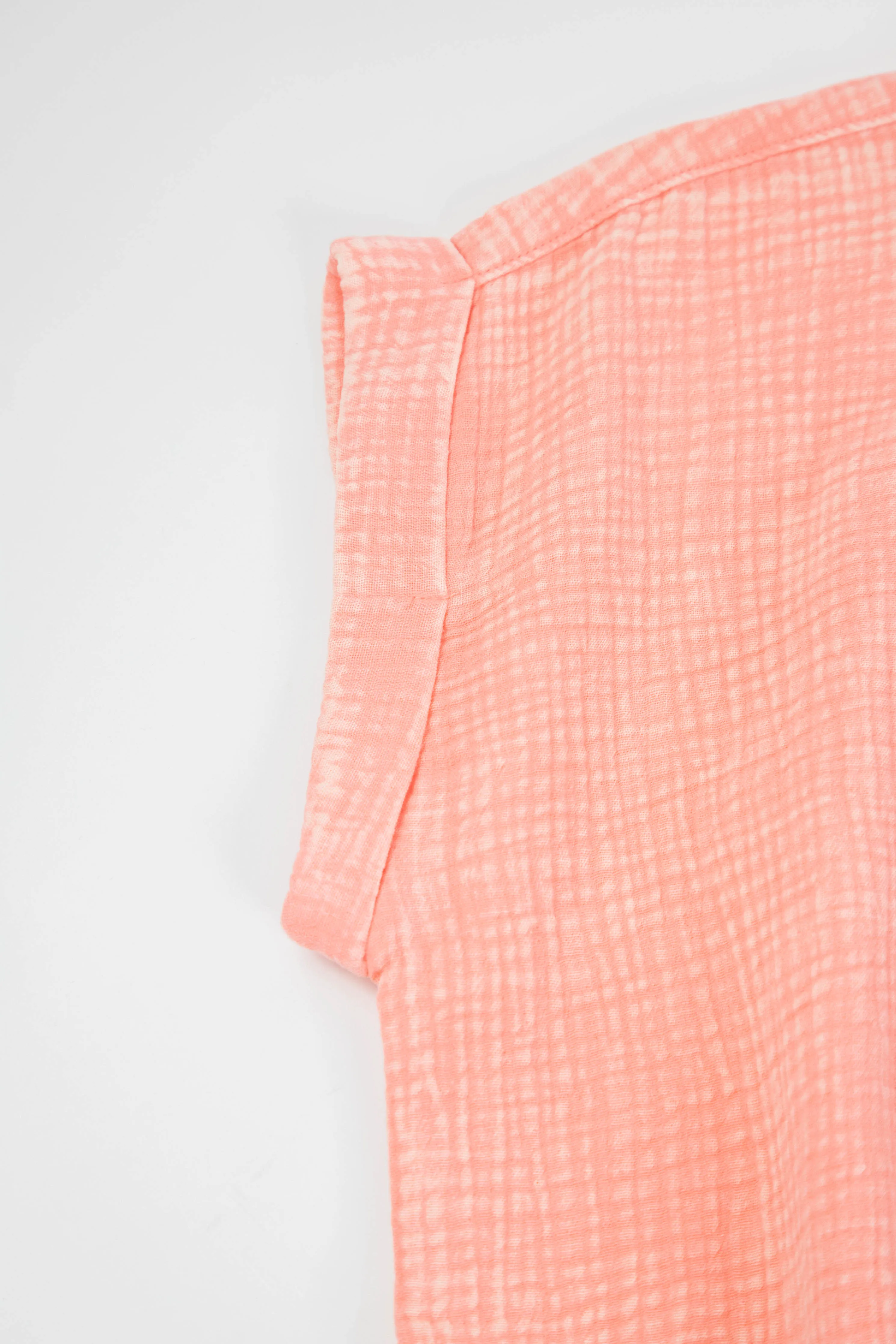 Nina Gauze Acid Wash Top, Coral sold by North & Main Clothing Company product image thumbnail 2