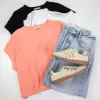 Camilla Cotton Slub Tee, Black sold by North & Main Clothing Company