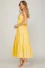 Lena Pintuck Detail Maxi Dress, Light Yellow sold by North & Main Clothing Company