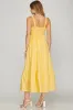 Lena Pintuck Detail Maxi Dress, Light Yellow sold by North & Main Clothing Company
